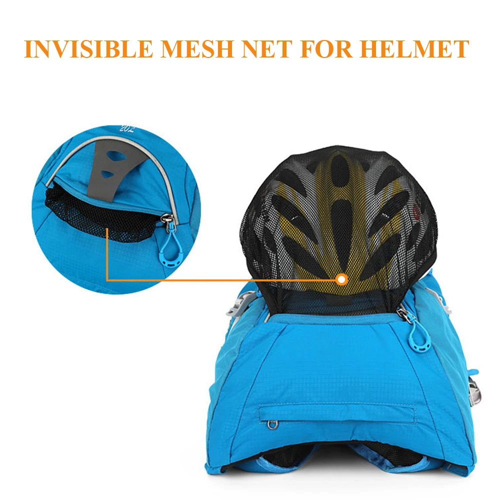 20L Cycling Backpack Waterproof Men Women Bike Bag with Helmet Net for Running Cycling Hiking Biking Camping Vacation Schooling