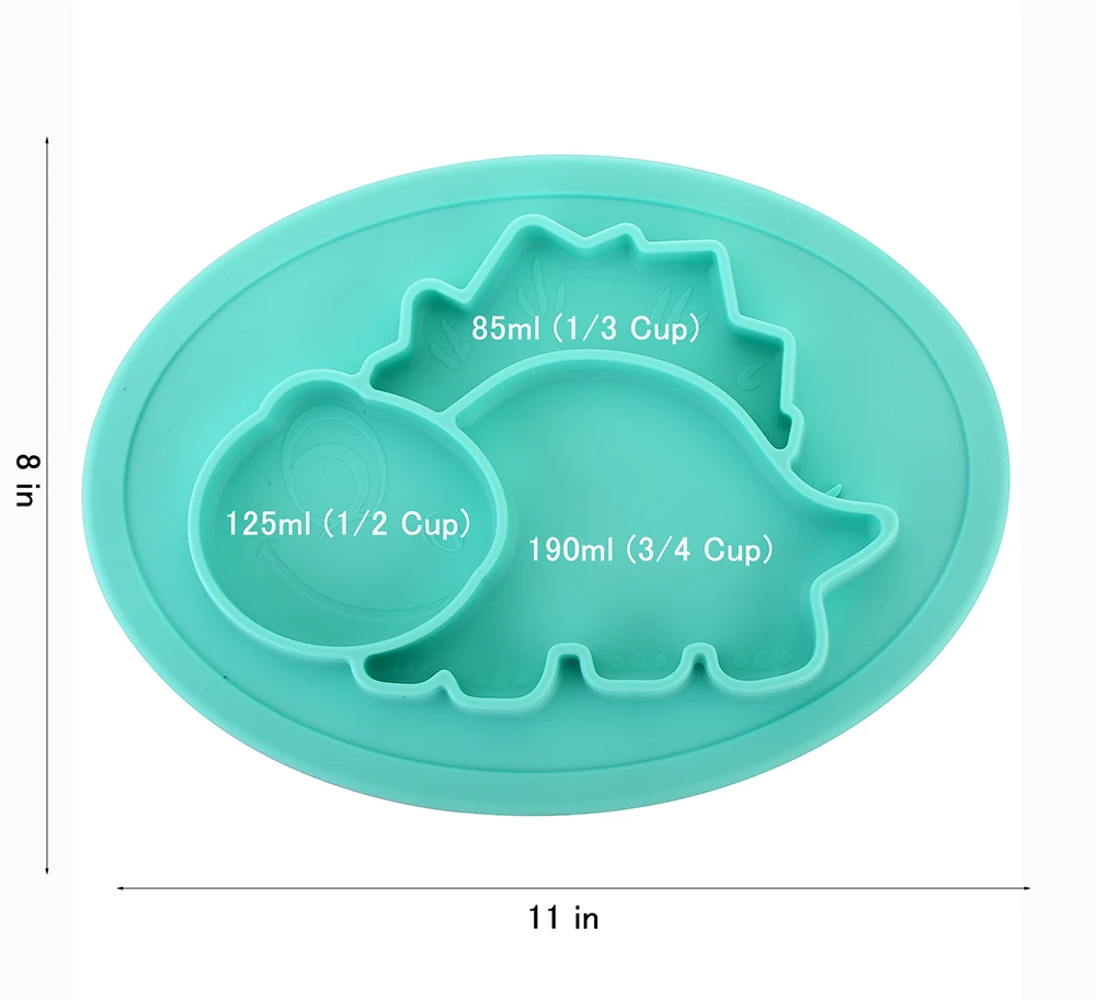 Qshare Детские тарелки силиконовые младенческие чаши тарелка посуда Дети еда держатель лоток детский пищевой контейнер подставка для кормления ребенка
