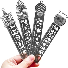 4 Pcs Cute Kawaii Creative Horse Birdcage Hollow Metal Bookmark Ruler for Kids Student Gift School Supplies 4 Pcs Cute Kawaii Creative Horse Birdcage Hollow Metal Bookmark Ruler for Kids Student Gift School Supplies