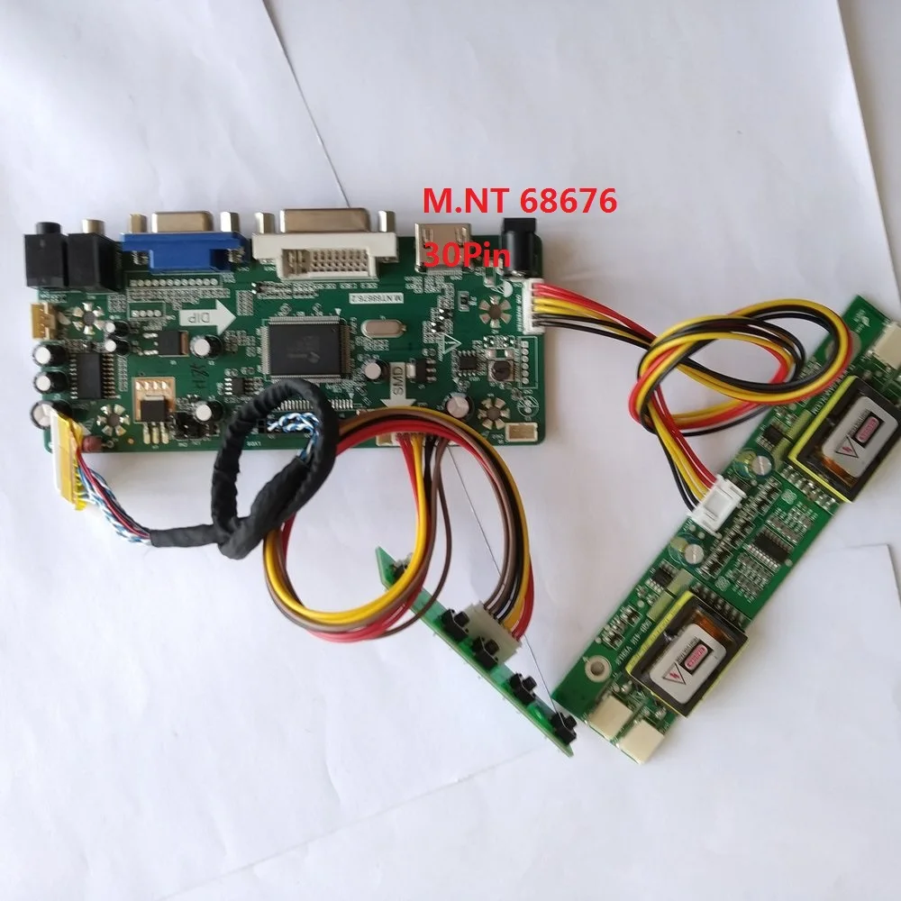 

kit for M190MWW1 DIY M.NT68682 LVDS 4 lamps Driver HDMI Controller board 19" 1440X900 Monitor Screen 30pin DVI VGA