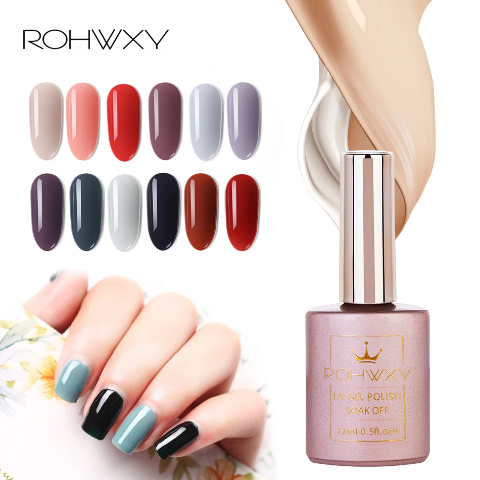 

ROHWXY Nail Art UV Gel DIY Paint 12ML Nails Gel Polish Design Manicure Nail Painting Color Gel Lacquer Primer Base Top