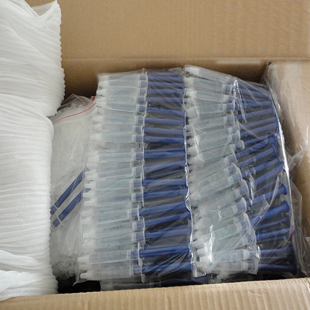 FAST shipping 100 pcs /lot teeth whitening gel peroxide 22%35%44% dental tooth bleach cleaning syringe gel