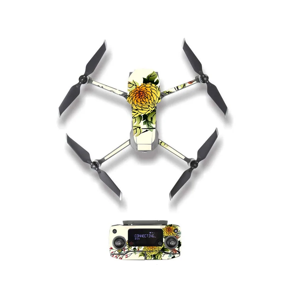 

Beautiful Flower Style Skin Sticker for DJI Mavic 2 Pro & Zoom Drone Body Remote Controller Battery Protection Film