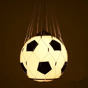 

Cartoon Glass Football Pendant Light Modern Led Hanglamp Children Room Decor Creative Lighting Baby Bedroom Bar Hanging Lighting