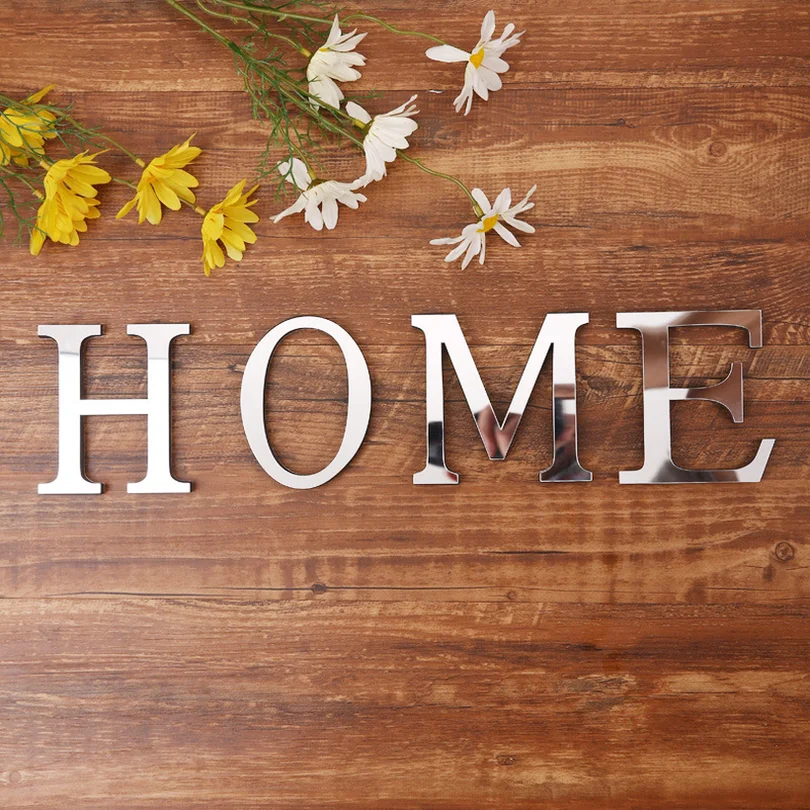 

New Diy Wall Stickers 3d Sticker Acrylic Decoration Wedding Gift Love Letters Decorative Alphabet Wall Decor Hot Sale