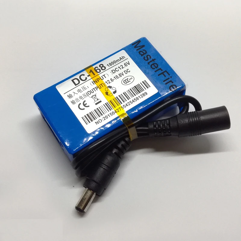 

MasterFire 50SET/LOT Portable DC-168 DC 12V 1800mAh Rechargeable Li-ion Battery for CCTV Camera wireless Camera Baby Monitor