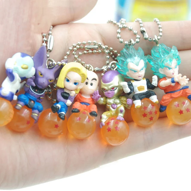 Cheap Anime Dragon Ball Super Saiyan Keychain Son Goku Beerus Android