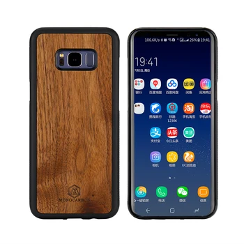 

Natural Wooden Phone Case for Samsung S8 S8 Plus Cover Bamboo Walnut Sapele Rosewood Cherry Wood Maple Cover TPU PC Case