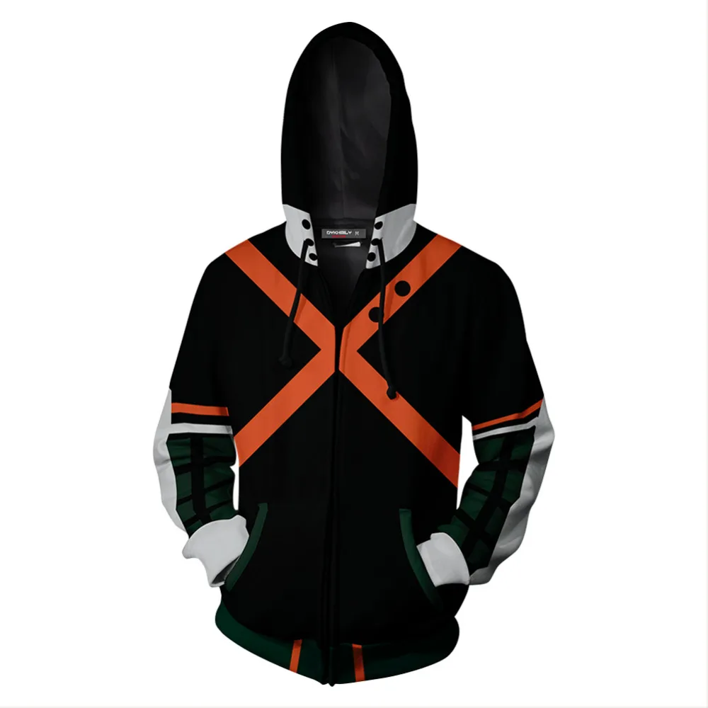

My Hero Academia Boku no Hero Academia Hoodie Bakugo Katsuki Cosplay Hoodie Sweatshirt 3D Printed Long-Sleeve Hooded Hoodies