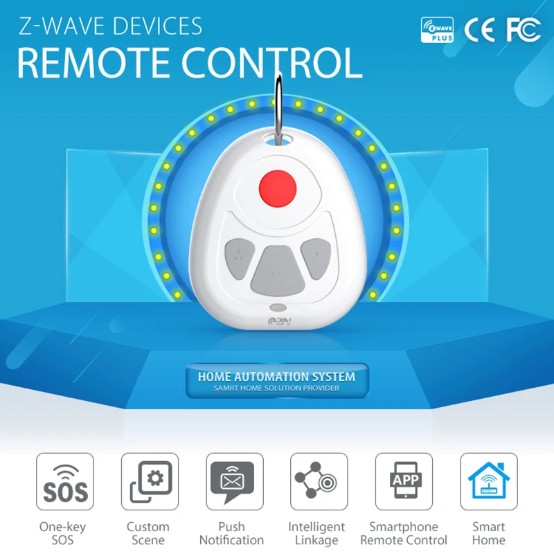 НЕО COOLCAM Z-wave плюс умный дом один ключ SOS и пульт дистанционного управления Датчик умный дом автоматический сенсор SOS аварийные вызовы