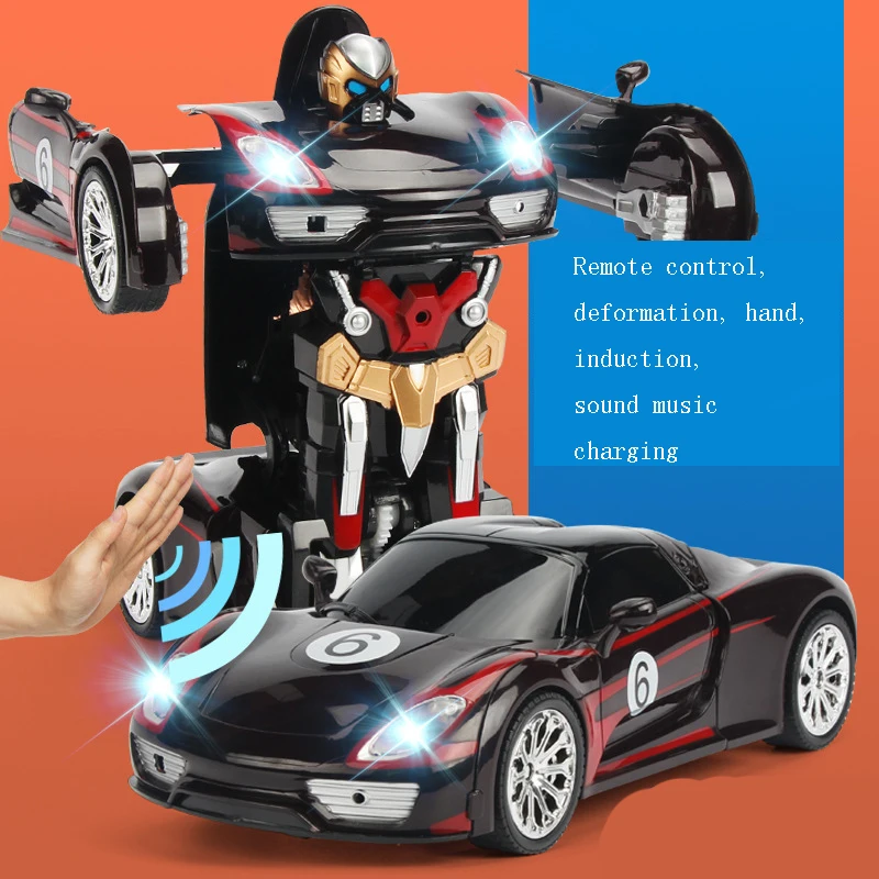 

2In1 RC Car Sports Transformation Robots Remote Control Deformation Racing Car RC Fighting Toy Kids Children'S Birthday Gift Car