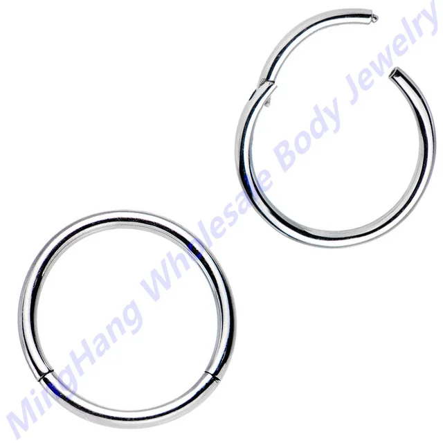 

18g(1.0mm) 316L Surgical Steel Nose Septum Clicker Segment Ring Lip Nipple Ear Cartilage Helix Tragus Stud Body Piercing Jewelry