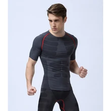 Мужская футболка для бега, эластичная Спортивная футболка, дышащие футболки, впитывающие пот, баскетбольные футболки, мужская одежда для бодибилдинга, тренажерного зала