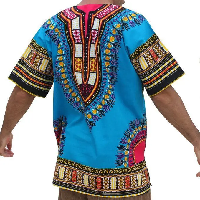 Мужская футболка из полиэстера с принтом Dashiki большого размера плюс в этническом