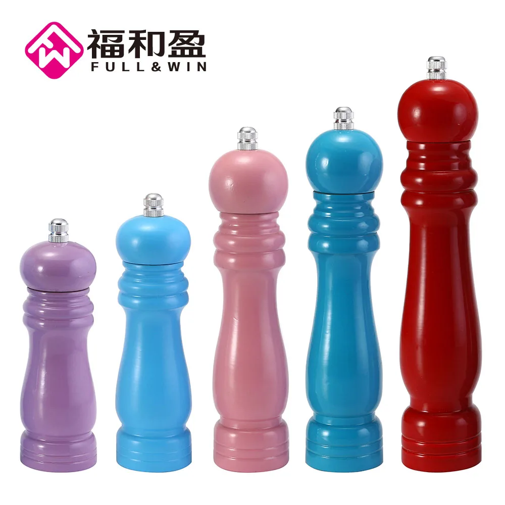 

1Pcs Colorful Seasoning Pot Wooden Pepper Grinder Salt and Pepper Shaker Kitchen Cooking Spice Salt Sugar Mill Seasoning Tools