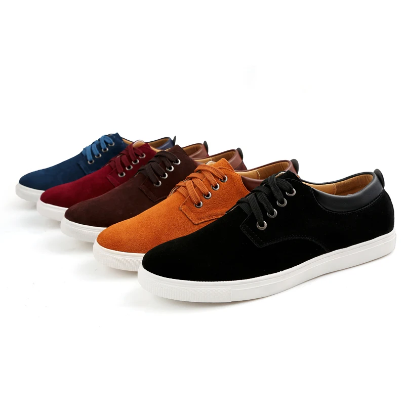 

Men Casual Shoes Genuine Leather Sneakers Lace Up Flats Suede Sneakers Men Leather Shoes Summer Plus Chaussure Homme KFF21-34