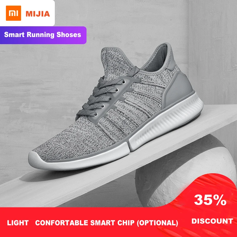Xiaomi Zapatillas inteligentes para correr para hombre, deportivo ligero de malla transpirable, Versión para caminar, color negro y gris, 46|Zapatillas de correr| - AliExpress