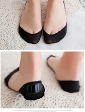Meias de barco para mulheres, 6 peças/3 pares, de silicone, antiderrapantes, sem show, para mulheres, sapatos de salto alto meias de forro invisíveis