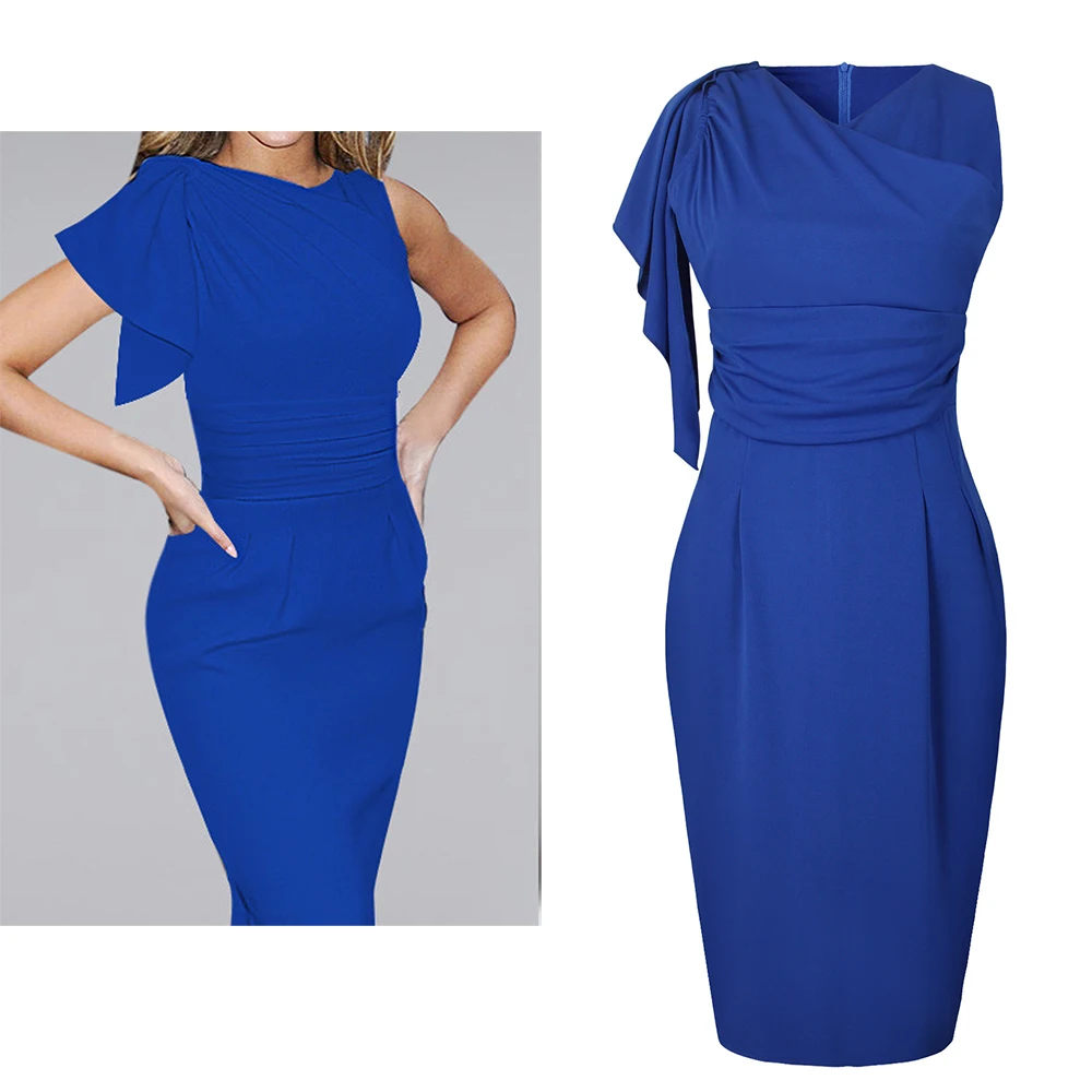

Summer Dress 2019 Office Dress Butterfly Sleeve Party Womens Dresses Elegant Vestidos Mujer Plus Size Dresses For Women 4XL 5XL