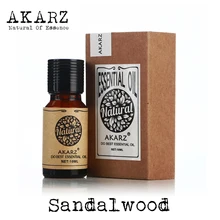 AKARZ famosa marca Aromaterapia natural de sándalo aceite esencial dolor de garganta Bronchiti mejora la función sexual urinaria