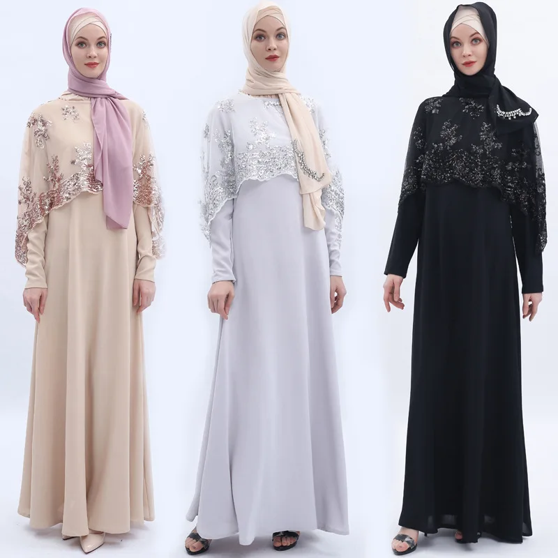 Г. Перекрестное модное стильное платье-накидка из двух частей мусульманское женское длинное мятое платье Дубай новая расшитая блестками вышивка