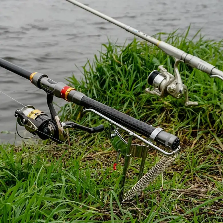 

Automatic Double Spring Fish Rod Holder Anti-Rust Steel Fishing Pole
