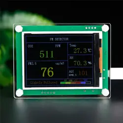 2,8 "ЖК-дисплей углекислого газа CO2 Крытый автомобиль Inernal прочный PM1.0 PM2.5 PM10 Тесты er высокое качество Тесты Температура влажность #291102