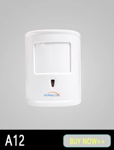 HOMSECUR DIY 433 МГц Беспроводная YC06-B GSM PSTN сигнализация с помощью PIR датчика, дверной датчик, панель сигнализации, датчик дыма и т. Д - Цвет: A12