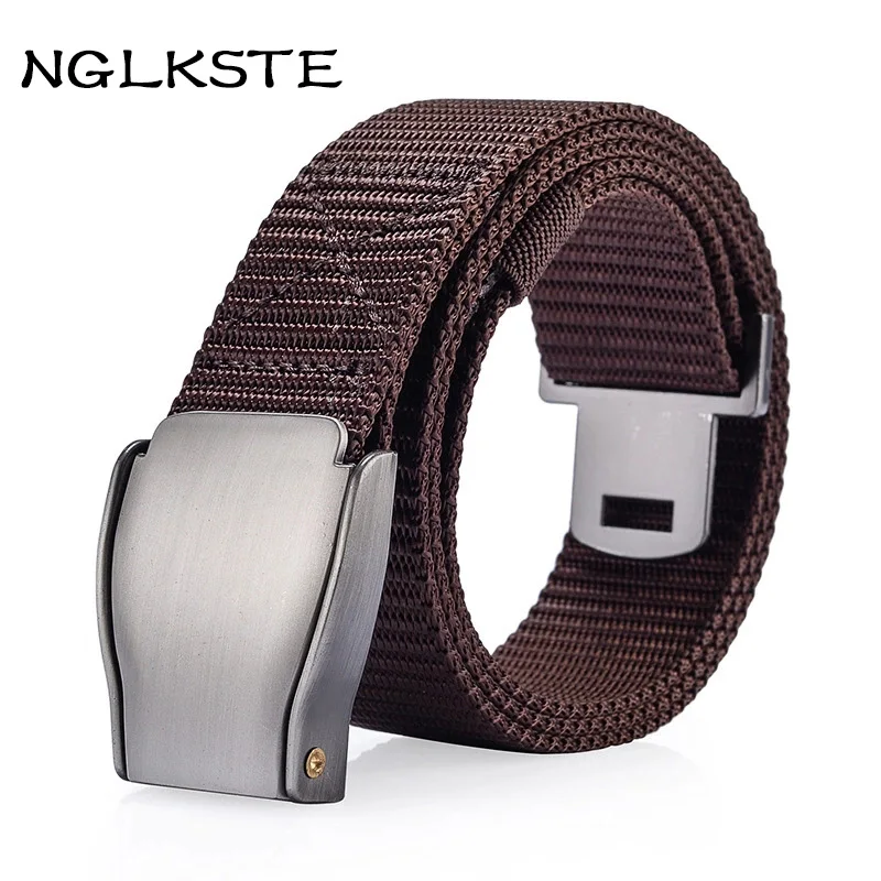 NGLKSTE Fashion Unisex military nylon belts alloy buckle outdoor casual