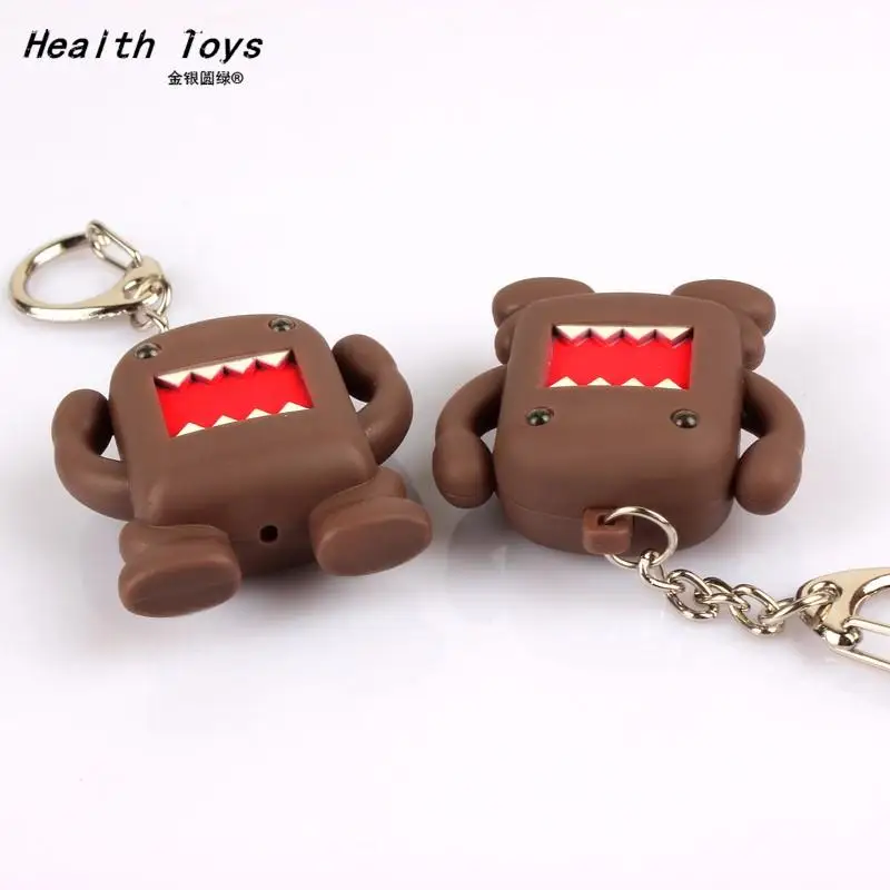 Так классно! Ультра яркий светодиодный мини-фигурка Domo kun, игрушки, светодиодный фонарик, брелки со звуком, детские подарки