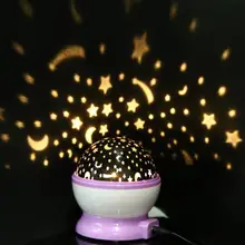 Вращающиеся звезды, звездное небо, детская игрушка, романтический декор для комнаты, светящийся ночной Светильник, лампа, Луна, Ночной проектор, светится в темноте, рождественский подарок