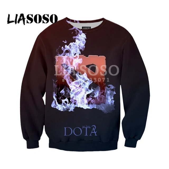 $US $14.91  LIASOSO Summer New Men Women Hoodies 3D Print Video Game Dota 2 Sweatshirt Fashion Long Sleeve Top