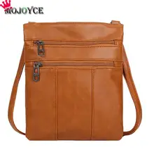 MOJOYCE винтажные однотонные женские сумки-мессенджеры из искусственной кожи на молнии, сумка через плечо для девочек в стиле ретро, новая сумка