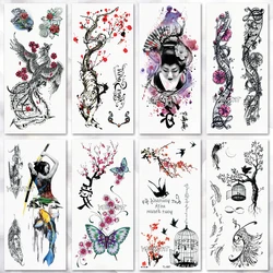 Water Transfer Watercolor Color Japanese geisha Temporary Tattoo Sticker samurai Pattern body art Waterproof Fake Flash Tattoo Water Transfer Watercolor Color Japanese geisha Temporary Tattoo Sticker samurai Pattern body art Waterproof Fake Flash Tattoo