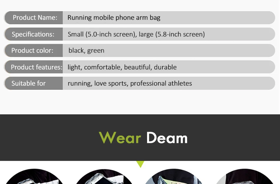 !ACCEZZ Sport Running Armbands Holder 4.75.8 inch For Oneplus 5 iPhone 7 6 8 Plus Xiaomi 6 Phone Pouch Gym Cover Arm Band Cases (4)