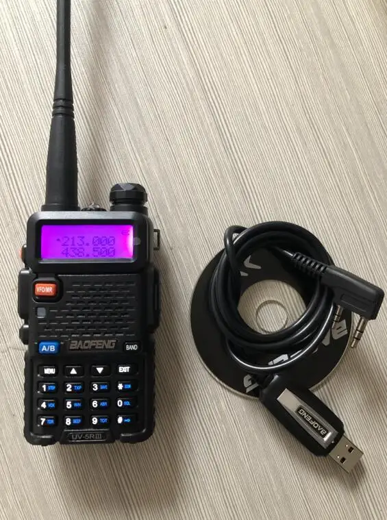 Add programcable Baofeng UV-5RIII рация Tri band 136-174 mhz 200-260 mhz 400-520 mhz Портативный Открытый 5 W рация+ гарнитура - Цвет: Add programcable