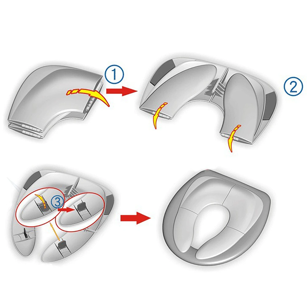 1 шт., детский дорожный складывающийся горшок, сиденье для малышей, портативное сиденье для унитаза для приучения к туалету, детский