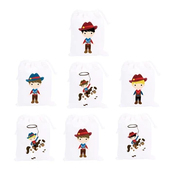 

Cowboy Theme Party Bags Candy Bags Gift Bags Western Cowboys Horse Decorations Grand Event Birthday Party Container Supplies