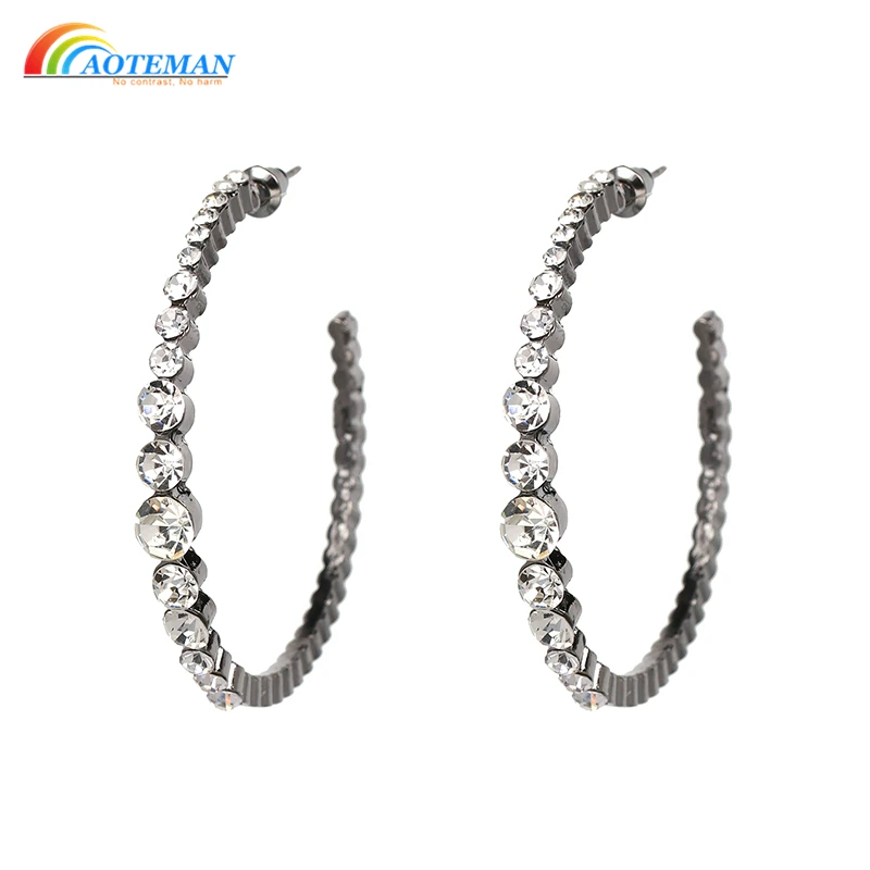 Buy Trending Earrings Silver Color Circle Statement