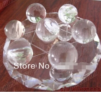 

WBY free shipping BEAUTIFUL 7 NATURAL CLEAR QUARTZ CRYSTAL SPHERE BALL HEALING + STAND