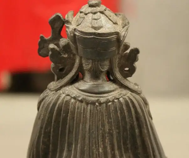 

S1462 Tibet Buddhism Guru Rinpoche Padmasambhava Buddha Pure Bronze Statue Sculpture