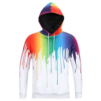 

Spring Autumn Hoodies Men European and American Style 3D Printed Personality Sweatshirt Hip Hop Hoodies Pullover Chandal Hombre