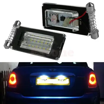 

2X 18SMD License Plate Light LED Error Free Lamp For MINI Cooper R56 R57 R58 R59 Car Light Source Auto Bulbs 2018 Car light