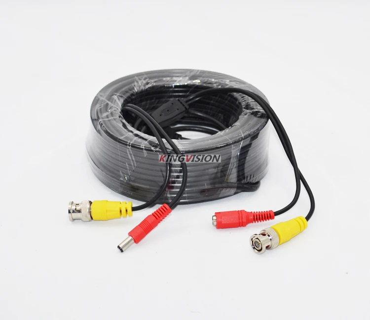 20m Video+power cord 3.2FT HD copper Security Camera Wires for CCTV DVR AHD Extension extension with BNC DC 2in1 two in on Cable