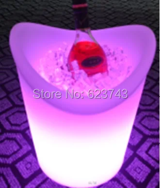 

Color changeable Champagne Ice Bucket LED Multicolor waterproof LED ice bucket remote controller + Adapter