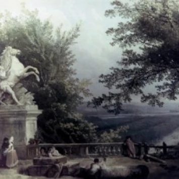 Ruins of Terrace in the Park by Hubert Robert  1780s  1733-1808 Poster Print (24 x 36)