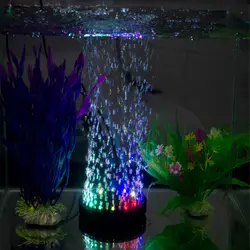 220 В 12 Светодиодный прожектор водостойкий умный автоматический изменение цвета освещение для аквариума оксигенационный эффект диаметр 12,5