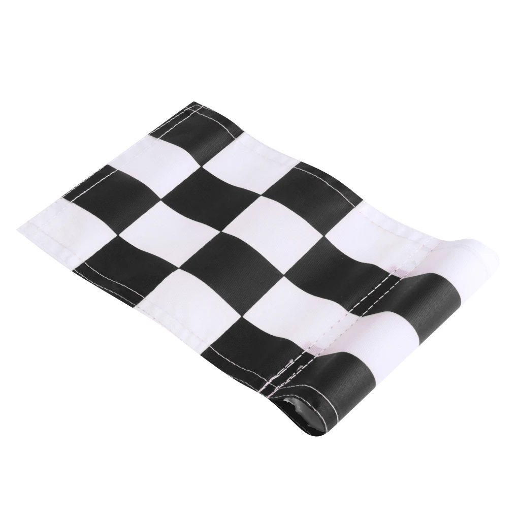 Solid Putting Green Golf Chequered Nylon Flags Backyard Garden Portable Golf Target Markers Sports Golf Accessories