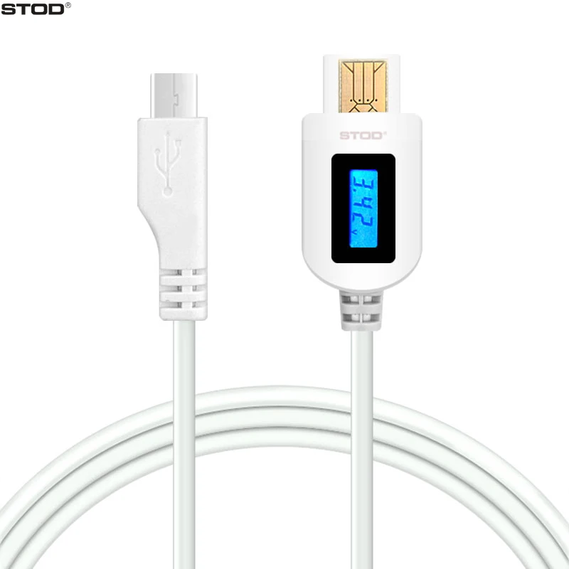 STOD Micro USB кабель ЖК-цифровой дисплей Напряжение тока время зарядки для samsung huawei zte Nexus Meizu LG зарядное устройство Доктор провод