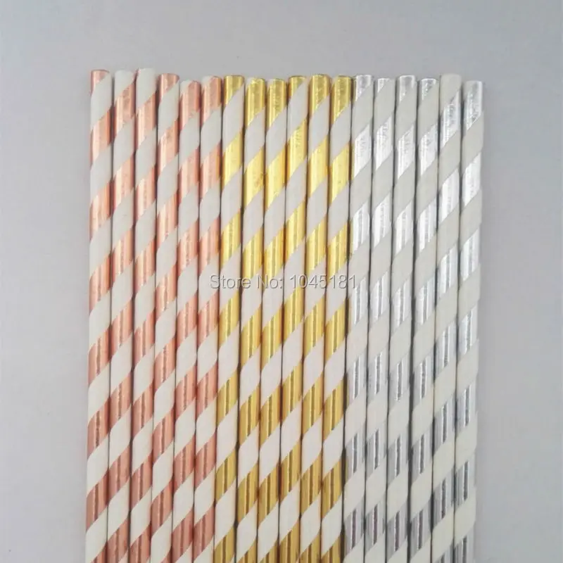 striped straws